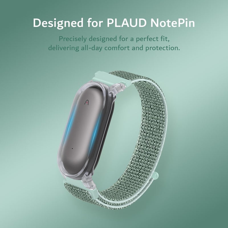 TUDIA غطاء كمبيوتر Snap On مع حزام معصم نايلون قابل للتعديل متوافق مع مسجل الصوت الذكي PLAUD NotePin [للمعاصم من 5.5" إلى 8.7"] حزام خفيف الوزن مريح وإكسسوارات آمنة - Image 3